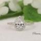 Pear Engagement Ring - Pear Cut Ring - Pear Halo Ring - Wedding Ring - Diamond Stimulants (CZ) - 1 Carat - Sterling Silver