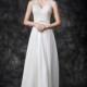 Style GA2263 by Kenneth Winston: Gallery - V-neck Sleeveless A-line Chapel Length ChiffonLace Floor length Dress - 2017 Unique Wedding Shop