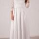 White Evening Maxi Dress Wedding Dress Lace, Formal Dress.Wedding Long Pleats Engagement Dress