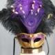 Mardi Gras, Masquerade, Venetian, Mask Purple and Gold Cake Topper, Costume, OverTheTopCakeTopper