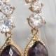 Amethyst Statement earrings,Purple Jewelry, Bridal Purple Rhinestone Earrings,Luxury Purple Rhinestone Earrings,Purple bridal earing