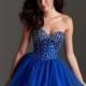 Charming Satin & Tulle Sweetheart Neckline A-Line Homecoming Dresses - overpinks.com