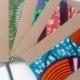 10 African wedding invitations, African wax print strip wedding invitation card set with envelopes, Bright wedding invitation