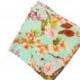 sakura pocket square mint floral handkerchief wedding pocket squares and bow ties groom's handkerchief gift for boyfriend groomsmen jkikjilk