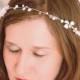 Bridal headpiece- Wedding hair accessory - Floral hair accessory - Bridal tiara - Bridal headband - Wedding headpiece - Bridal wreath