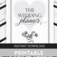 Wedding Planner Printable  -  DIY  Wedding Organizer -  Printable Wedding Planner