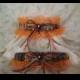 REALTREE ADVANTAGE TIMBER w/orange camo wedding garter set