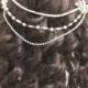 Wedding hair jewelry pearl Bridal hair chain vintage Wedding hair accessory headpiece Bridal hair comb pearl Wedding hair chain accessory