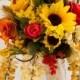Bridal bouquet, Country wedding, Sunflower and roses with burlap, Rustic Fall wedding bouquet, Ready to ship or can be made to order