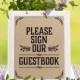 Rustic wedding reception decor. Please sign our guestbook sign. Guestbook printable sign. Rustic party decor. Classic wedding signs