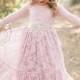 dusty rose flower girl dress, lace flower girl dresses, mauve lace dress, baby dress, long sleeve dress, toddler, baby girl, country, rustic