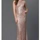 Long Sequin Open Back Prom Dress from JVN by Jovani - Discount Evening Dresses 