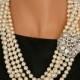 Items Similar To CLAUDIA  Old Hollywood Style Pearls  Necklace On Etsy