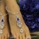 ERINN Barefoot Sandals - Sapphire Blue Silver