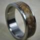 Titanium Ring, Wood Ring, Custom Made Ring, Wedding Ring, Charred Oak Whiskey Barrel Ring, Mens Ring, Womens Ring, Handmade Ring, RobandLean