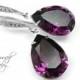 Purple Bridal Teardrop Earrings Wedding Jewelry Plum Bride Earrings Swarovski Crystal Amethyst Earrings Bridesmaid Gift February Birthstone