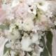 Blush and White Cascading Bridal Bouquet