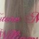 Personalized bachelorette hens party veil with glitter wording