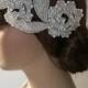 Bridal Pearl Headband, Pearl sequin hand emroidered Wedding Headpiece, Ivory pearl Headpiece, Wedding Hair piece, Accessories