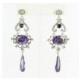 Helens Heart Earrings JE-X007328-S-Amethyst-Purple Helen's Heart Earrings - Rich Your Wedding Day