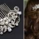 Bridal Hair Comb Wedding Hair Comb Swarovski Pearl Rhinestone Wedding Jewelry Bridal Jewelry Clear Sparkly Pearl Crystal Vintage