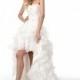 Modern Asymmetrical Sweetheart Court Train Organza Wedding Dress - Top Designer Wedding Online-Shop