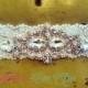 Vintage Inspired Rhinestone Wedding garter / bridal garter/ lace garter / toss garter / Something Blue wedding garter / Shabby Chic