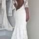 Long Sleeve Lace Open Back Mermaid Wedding Dresses, 2017 Long Custom Wedding Gowns, Affordable Bridal Dresses, 17117