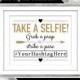 PRINTABLE Digital File - Sophia Collection - Wedding Take a Selfie Sign - Personalised with Hashtag - Gold Black - Christmas New Year Party