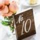 Wedding Table Numbers, Rustic Wooden Wedding Signs, "No. Style", Rustic Wedding Decor