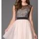 Short Sleeveless Dress with Lace Bodice - Brand Prom Dresses