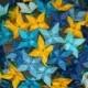 Blue Lagoon meets Sunshine Bouquet - Origami Floral Arrangement