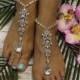 DIAMOND - Wedding Barefoot Sandals - Silver
