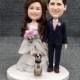 wedding cake topper, personalized cake topper, Bride and groom cake topper, bobblehead cake topper ,Cake Toppers custom cake topper