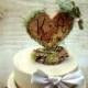 Unique Wedding Cake Topper - Rustic Wedding Cake Topper - Wooden Cake Topper - Heart Cake Topper - Rustic Wedding - Forest Wedding