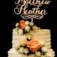 Names Wedding Cake Topper Wood Custom Cake Topper