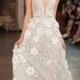 Berta V-Neck Appliqué A-Line Gown (In Stores Only) 