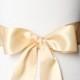 2 Inch Wide Double Sides Ribbon Sash Belt - Bridal Bridesmaids Flower Girl Sashes Belts - Wedding Dress Party Dress - Gold Golden Champagne