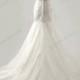Thins strap sweetheart neck lace mermaid wedding dress