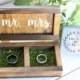 Wedding Ring Box - Wedding Ring Box Rustic - Ring Bearer Box - Handmade Ring Box - Personalized Ring Bearer Box - Double Ring Box
