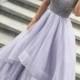Elegant A-line Jewel Floor-length Lilac Prom Dress With Beading on Luulla