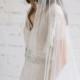 Juliet Veil, Wedding Veil , Wedding Veil with Crystals and Pearls , Lace Wedding Veil, Chapel Veil , Cap Veil, Bohemian Veil - Amelia