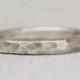 Sterling Silver Hammered Band -  Men Women Unisex Ring  - Modern - Gift For Her - Gift For Him - Hammered Ring