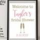 Brunch & Bubbly Bridal Shower Welcome Sign - Bridal Shower Sign - TAYLOR Collection - Printable File