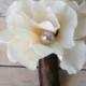 Hydrangea Boutonniere Groom Groomsmen Wedding Flower, Hydrangea and Pearl Accent - Rustic Wedding Boutonnieres