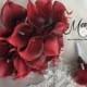 Red Calla Lily Bouquet - Red Bouquet - Red Boutonniere - Calla Lily Bouquet - Winter Bouquet - Red Winter Bouquet - Valentine Bouquet