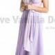 Bridesmaid Dress Infinity Dress Lilac with Chiffon Overlay Floor Length Maxi Wrap Convertible Dress Wedding Dress