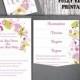 Printable Pocket Wedding Invitation Suite Printable Invitation Wreath Invitation Flower Invitation Download Invitation Edited PDF file