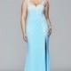 Faviana Plus Sizes 9393 Soft Pink, Blue Dress - The Unique Prom Store