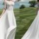 2017 Half Sleeve A-Line Wedding Dresses Jewel Neck Appliques Lace White Vintage Beach Vestios De Novia Bridal Gowns Sadira Button Lace Luxury Illusion Online with $154.29/Piece on Hjklp88's Store 